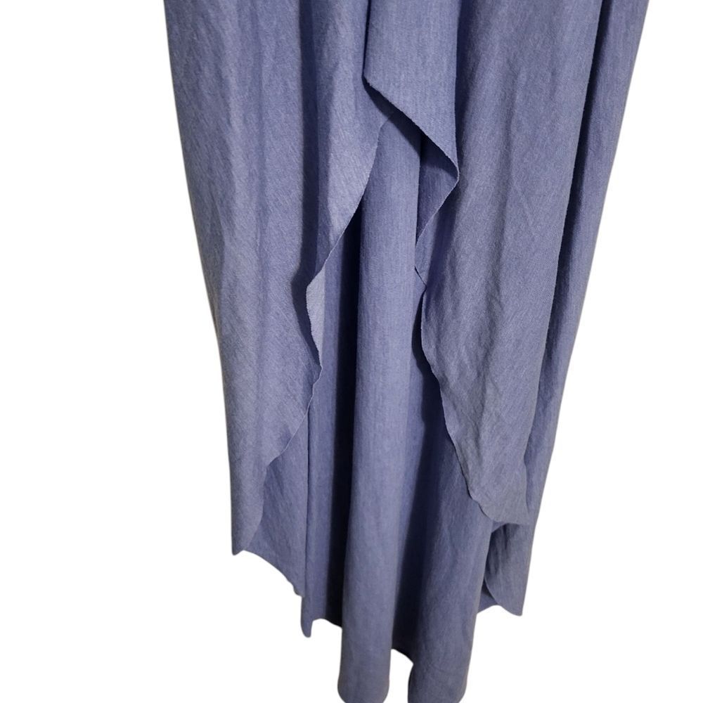 Express Super Soft Blue Tank Maxi Dress Sharkbite Hem, Size XS* - Picture 4 of 6